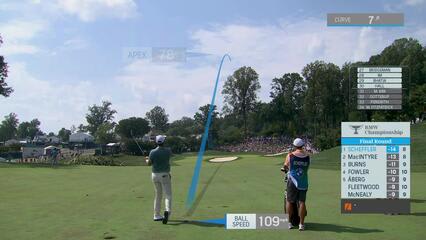 Scottie Scheffler | Round 4 | 9th hole | Shot 2 | 2025 BMW Championship