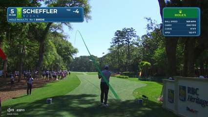 Scottie Scheffler | Round 2 | 5th hole | Shot 1 | 2026 RBC Heritage