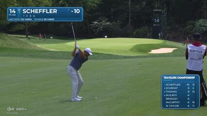 Scottie Scheffler | Round 2 | 14th hole | Shot 2 | 2025 Travelers