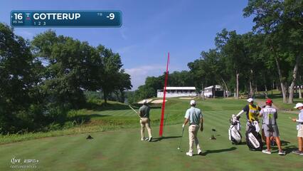 Chris Gotterup | Round 3 | 16th hole | Shot 1 | 2025 John Deere