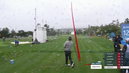 Russell Henley | Round 3 | 12th hole | Shot 1 | 2025 AT&T Pebble Beach