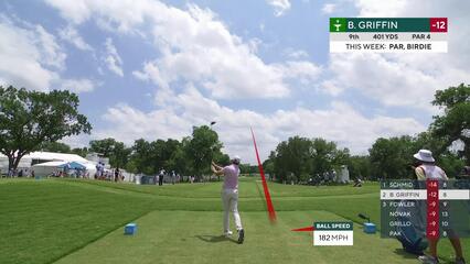 Ben Griffin | Round 3 | 9th hole | Shot 1 | 2025 Charles Schwab