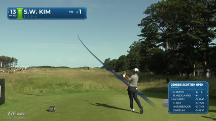 Si Woo Kim | Round 2 | 13th hole | Shot 1 | 2026 Genesis Scottish Open