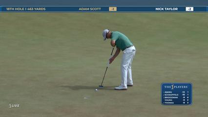 Adam Scott | Round 3 | 18th hole | Shot 4 | 2026 THE PLAYERS