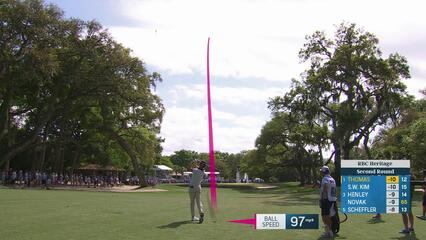 Justin Thomas | Round 2 | 13th hole | Shot 2 | 2025 RBC Heritage