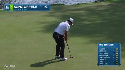 Xander Schauffele | Round 1 | 14th hole | Shot 3 | 2026 RBC Heritage
