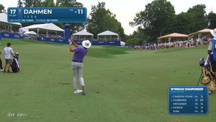 Joel Dahmen | Round 4 | 17th hole | Shot 2 | 2025 Wyndham