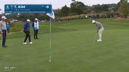 Tom Kim | Round 2 | 5th hole | Shot 3 | 2025 AT&T Pebble Beach