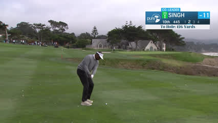 Vijay Singh | Round 3 | 10th hole | Shot 2 | 2025 Pure Insurance