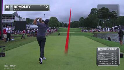 Keegan Bradley | Round 3 | 16th hole | Shot 1 | 2025 TOUR Championship