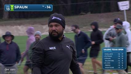 J.J. Spaun | Round 4 | 13th hole | Shot 3 | 2026 Valero