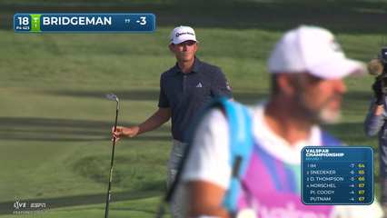 Jacob Bridgeman | Round 1 | 18th hole | Shot 3 | 2026 Valspar