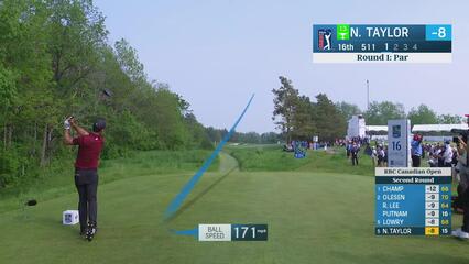 Nick Taylor | Round 2 | 16th hole | Shot 1 | 2025 RBC Canadian