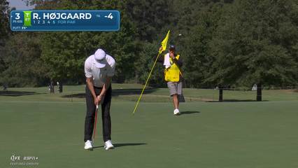 Rasmus Højgaard | Round 1 | 3rd hole | Shot 5 | 2025 Sanderson Farms