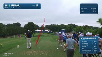 Tony Finau | Round 2 | 16th hole | Shot 1 | 2025 Wyndham