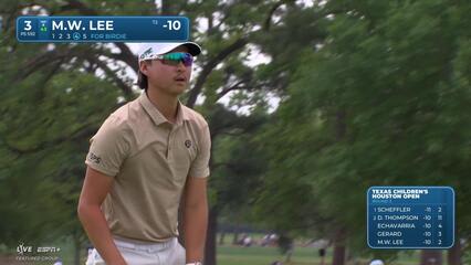 Min Woo Lee | Round 3 | 3rd hole | Shot 4 | 2025 Houston Open