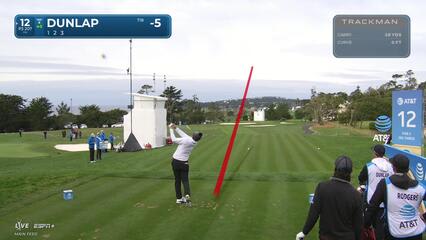 Nick Dunlap | Round 2 | 12th hole | Shot 1 | 2025 AT&T Pebble Beach