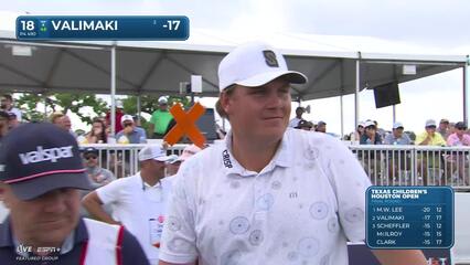 Sami Valimaki | Round 4 | 18th hole | Shot 1 | 2025 Houston Open