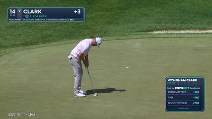 Wyndham Clark | Round 4 | 14th hole | Shot 3 | 2025 Truist Championship