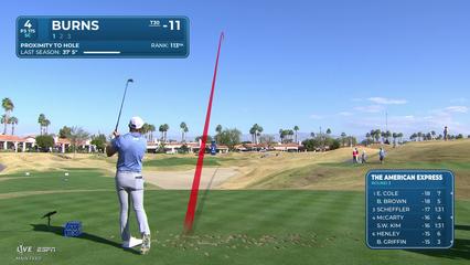 Sam Burns | Round 3 | 4th hole | Shot 1 | 2026 The American Express