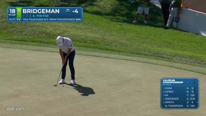 Jacob Bridgeman | Round 2 | 18th hole | Shot 4 | 2026 Valspar