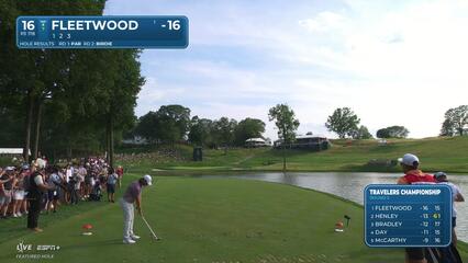 Tommy Fleetwood | Round 3 | 16th hole | Shot 1 | 2025 Travelers