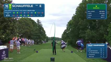 Xander Schauffele | Round 3 | 16th hole | Shot 1 | 2026 Truist Championship