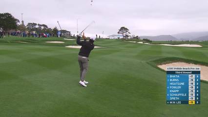 Min Woo Lee | Round 3 | 4th hole | Shot 2 | 2026 AT&T Pebble Beach
