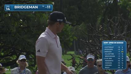 Jacob Bridgeman | Round 4 | 14th hole | Shot 4 | 2026 Sony Open