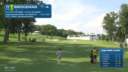 Jacob Bridgeman | Round 2 | 17th hole | Shot 2 | 2026 John Deere