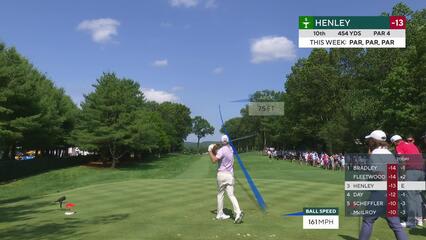 Russell Henley | Round 4 | 10th hole | Shot 1 | 2025 Travelers