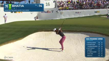 Akshay Bhatia | Round 4 | 16th hole | Shot 2 | 2026 WM Phoenix Open