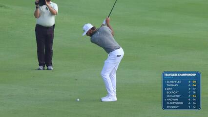 Max Homa | Round 2 | 18th hole | Shot 2 | 2025 Travelers