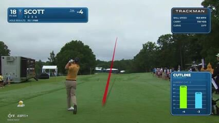 Adam Scott | Round 2 | 18th hole | Shot 1 | 2025 Wyndham
