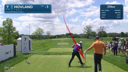 Viktor Hovland | Round 1 | 7th hole | Shot 1 | 2025 Truist Championship