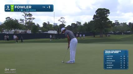 Rickie Fowler | Round 1 | 3rd hole | Shot 4 | -1 Houston Open