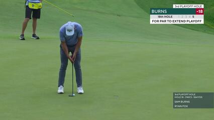 Sam Burns | Playoff 3 | 18th hole | Shot 5 | 2025 RBC Canadian