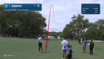 Ludvig Åberg | Round 4 | 13th hole | Shot 2 | 2025 RBC Heritage