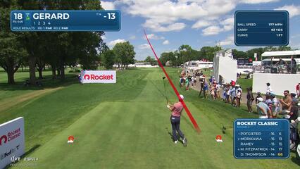 Ryan Gerard | Round 3 | 18th hole | Shot 1 | 2025 Rocket Classic