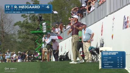 Rasmus Højgaard | Round 3 | 17th hole | Shot 2 | 2025 Houston Open