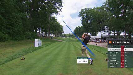 Davis Thompson | Round 3 | 17th hole | Shot 1 | 2025 John Deere