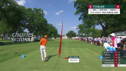 Rickie Fowler | Round 4 | 18th hole | Shot 1 | 2025 Charles Schwab