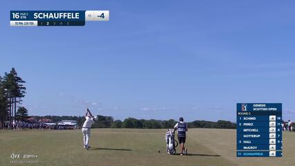 Xander Schauffele | Round 2 | 16th hole | Shot 2 | 2025 Genesis Scottish Open
