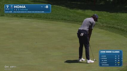 Max Homa | Round 1 | 7th hole | Shot 3 | 2025 John Deere