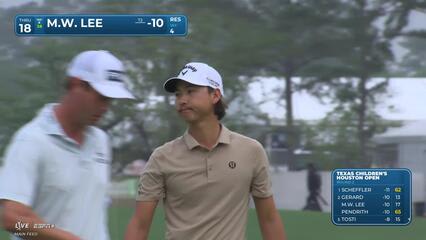 Min Woo Lee | Round 2 | 18th hole | Shot 4 | 2025 Houston Open