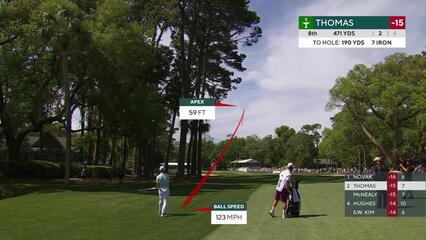 Justin Thomas | Round 4 | 8th hole | Shot 2 | 2025 RBC Heritage