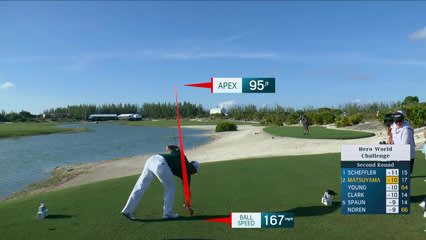 Hideki Matsuyama | Round 2 | 18th hole | Shot 1 | 2025 Hero World Challenge