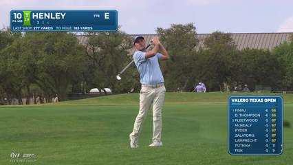 Russell Henley | Round 1 | 10th hole | Shot 2 | 2026 Valero