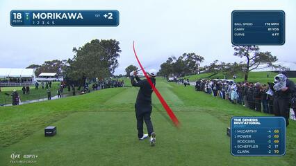 Collin Morikawa | Round 1 | 18th hole | Shot 1 | 2025 Genesis