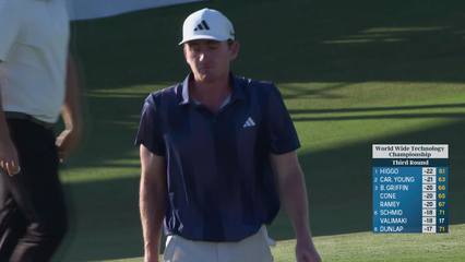 Nick Dunlap | Round 3 | 18th hole | Shot 6 | 2025 World Wide Technology